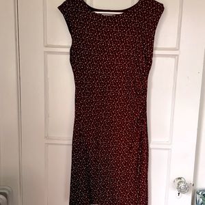 Burgundy Ann Taylor Loft knee-length dress